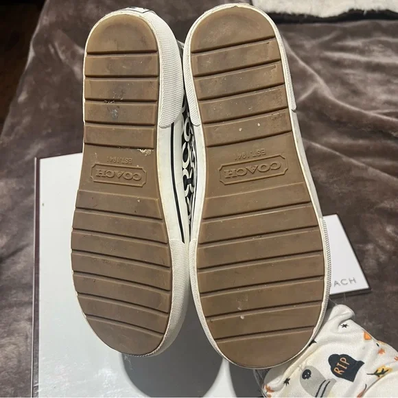 Coach Ursula Monogram Black and White Rain Boots - Picture 9 of 10